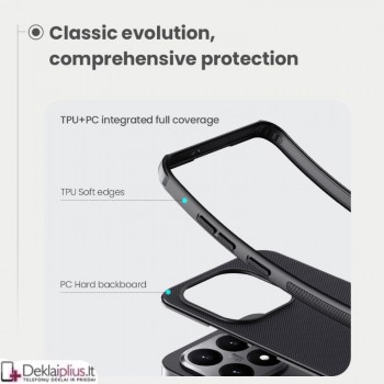 Nillkin Frosted shield  magsafe plastikinis dėklas - juodas (Xiaomi 15T)